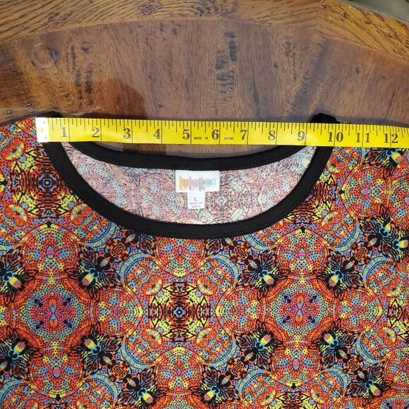 LuLaRoe Julia Simply Comfortable Bodycon Floral Colorful Dress Size L - Picture 4 of 12